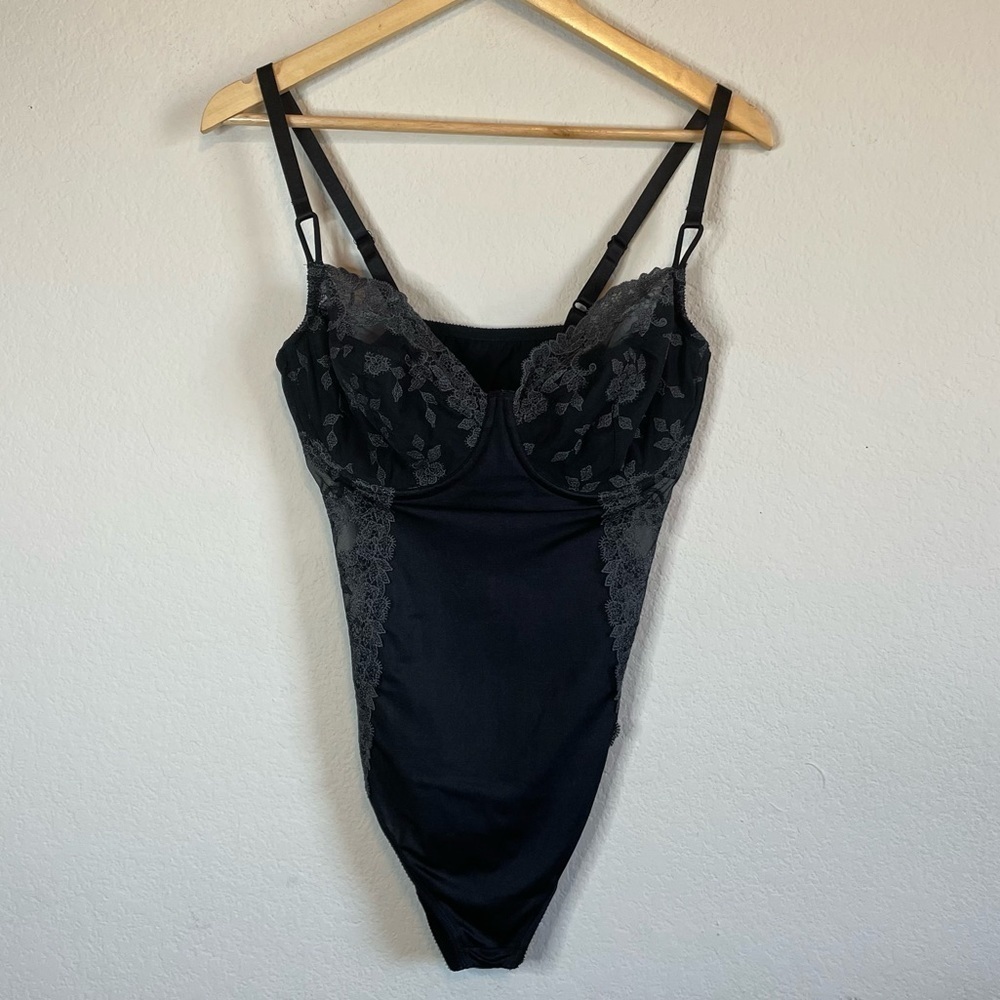 Marks & Spencer Black Lace Bodysuit Lingerie Sz 38D